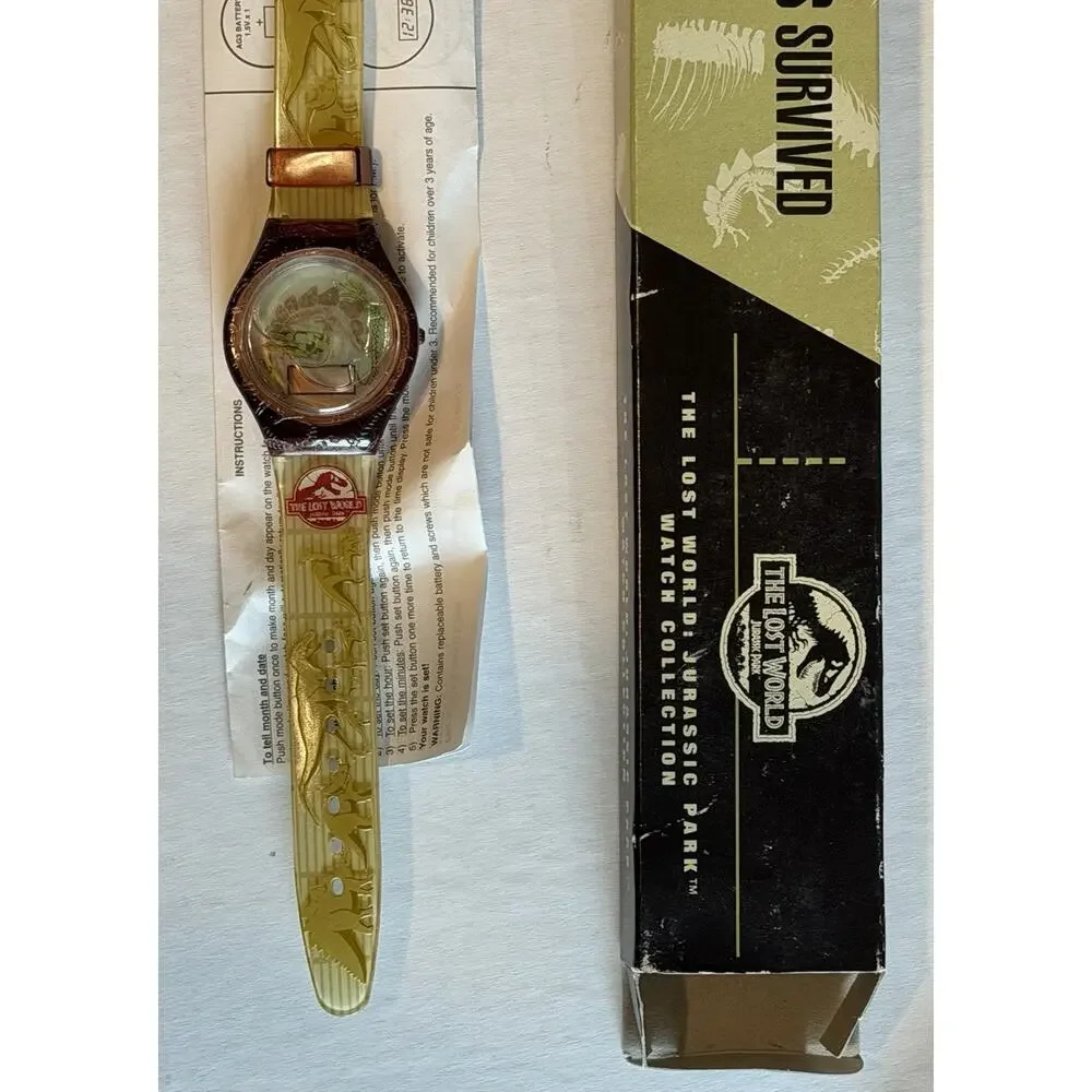 1997 Burger King Watch Vintage Jurassic Park Something Has Survived NIB untested